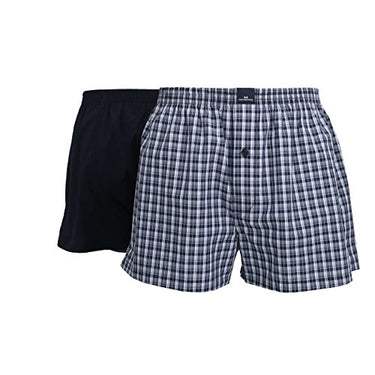 Götzburg Herren Web-Shorts 2er Pack Zweiteiliger Schlafanzug, Blau (Blue-medium-Check 624), XX-Large (Herstellergröße:XXL/8) im Sale
